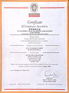 Certificate of Compliance Award - June - 2010